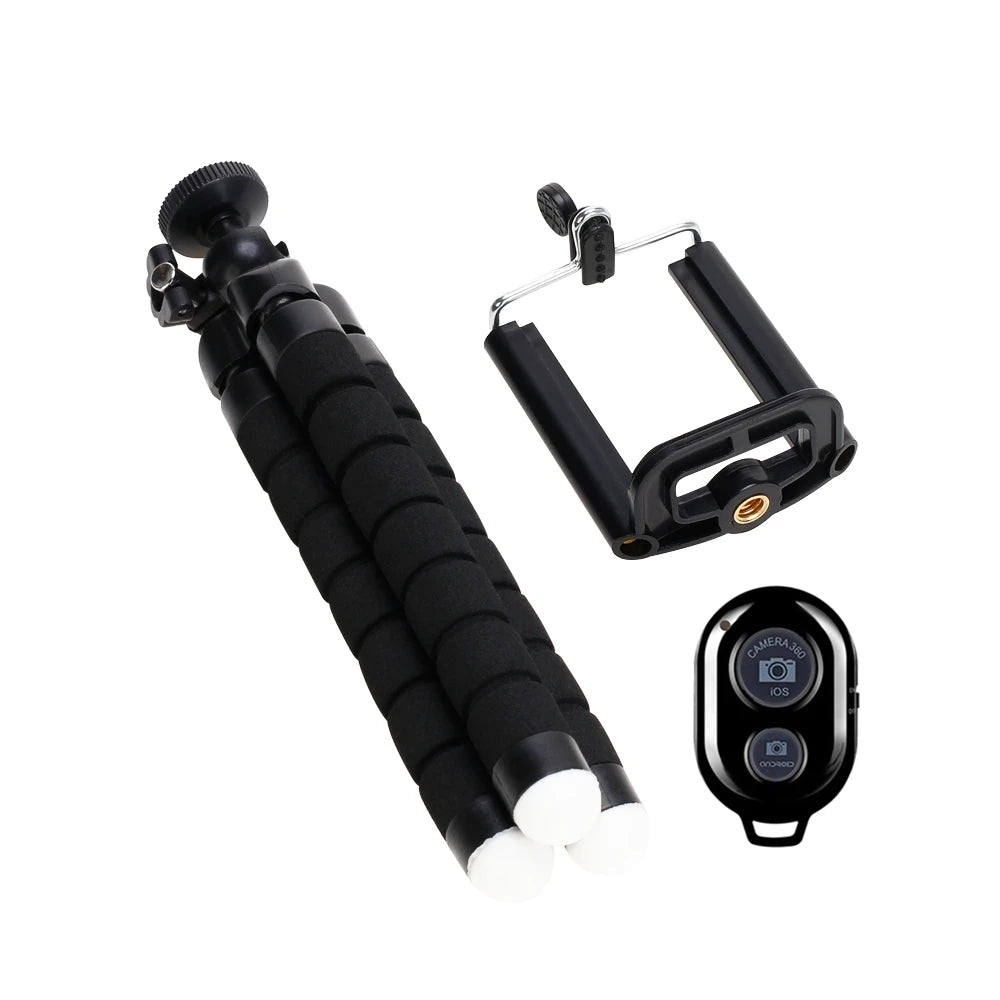 Tripé 3 em 1 para Celular – Suporte Flexível para Fotos e Vídeos
