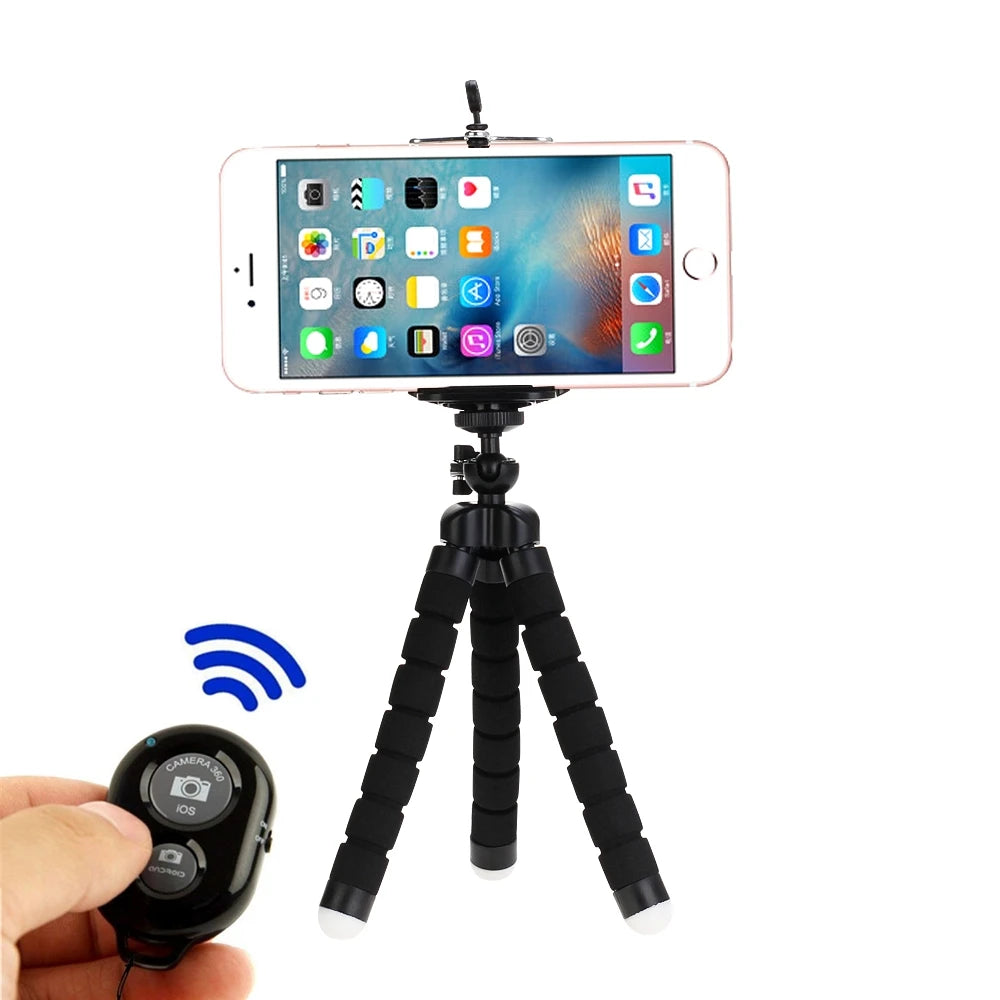 Tripé 3 em 1 para Celular – Suporte Flexível para Fotos e Vídeos