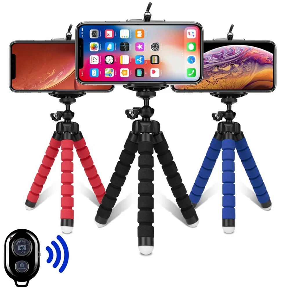 Tripé 3 em 1 para Celular – Suporte Flexível para Fotos e Vídeos