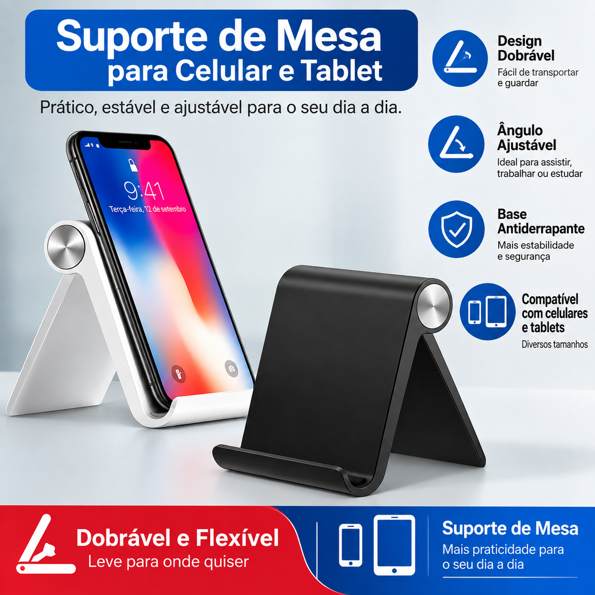 Suporte Dobrável para Celular – Prático e Ajustável